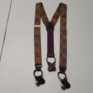 CAS Germany Silk Suspenders Leaf Print